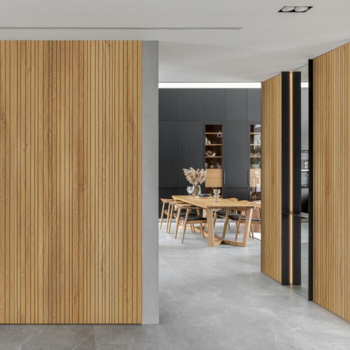 Obkladový panel Modee - Slab True wood Fluted Burbon Oak WMSLS 208 2800x1175x4 mm Wood - Image 4