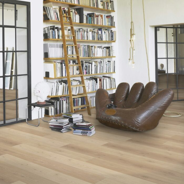 Design flooring Vinyl Trendtime 6 Dub Natural Mix šedý kartáčovaná štruktúra široká lamela V-drážka 1744640 - Image 9