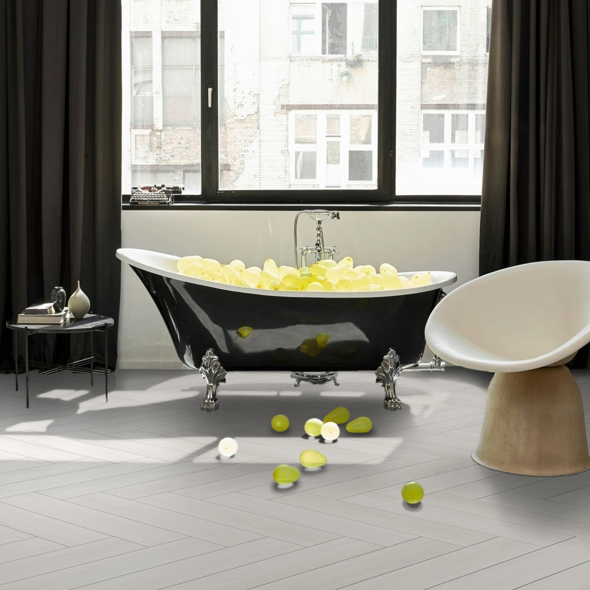 Vinyl Parador Trendtime 3 Herringbone Dub Oxford biely matná štruktúra široká lamela M4V, 1748861 - Image 7