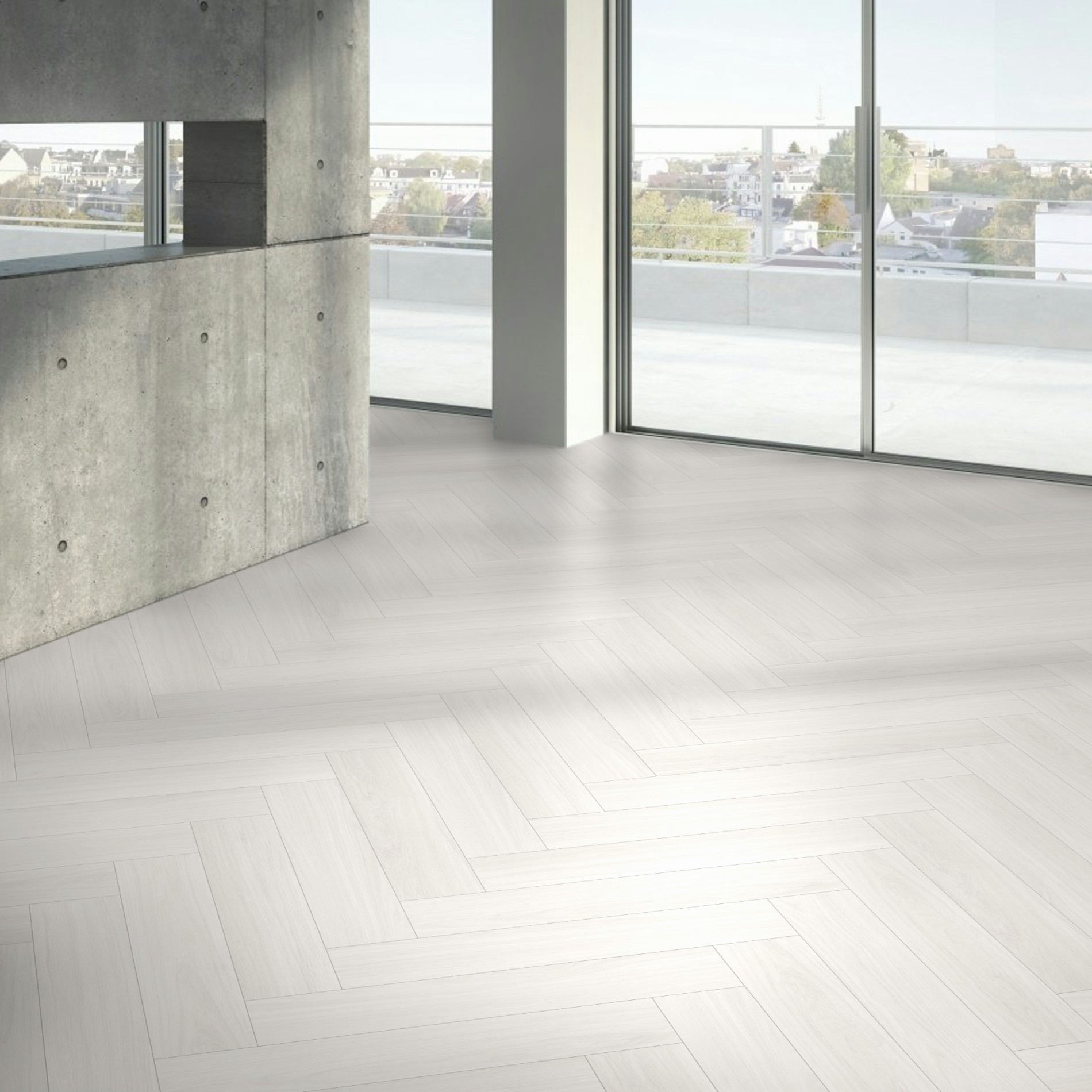 Vinyl Parador Trendtime 3 Herringbone Dub Oxford biely matná štruktúra široká lamela M4V, 1748861 - Image 8