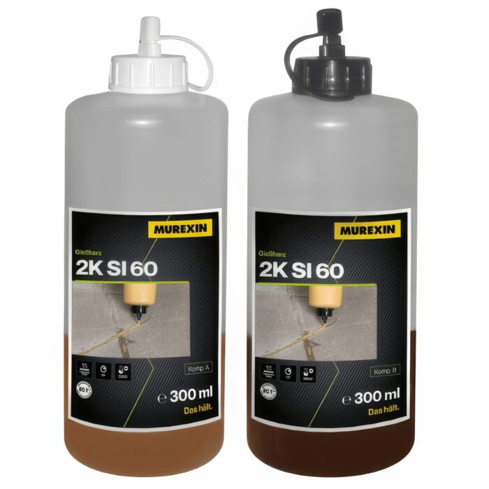 Živica na zošívanie Murexin SI60 600 ml + 70 mm zošívacie spony 8 ks (2K komp.A+B = 300+300 ml) - Image 2