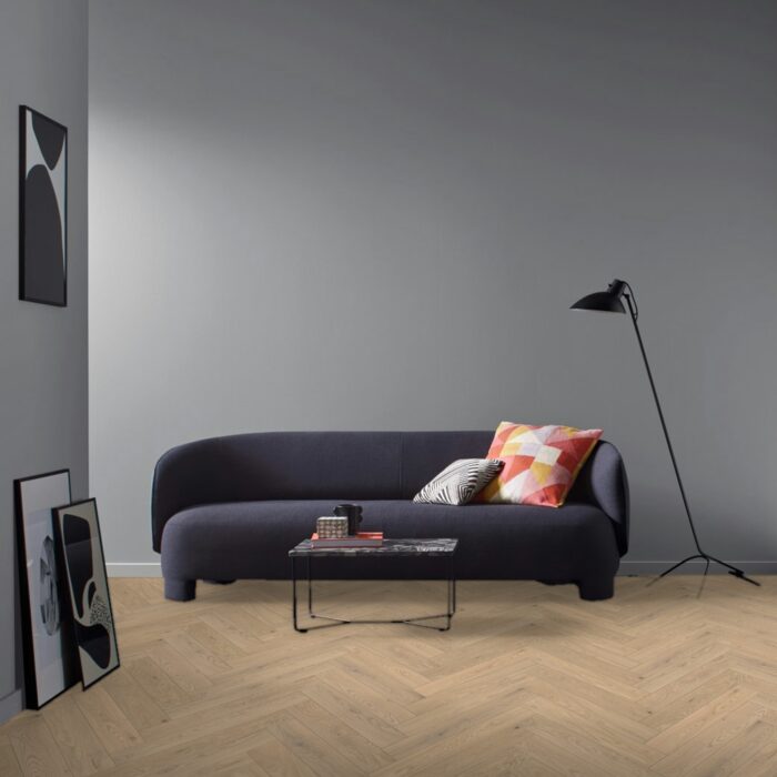 Engineered Wood Flooring Trendtime 3 Living Plus Herringbone, Dub Bardolino biely matný lak M4V , 1748883 - Image 9