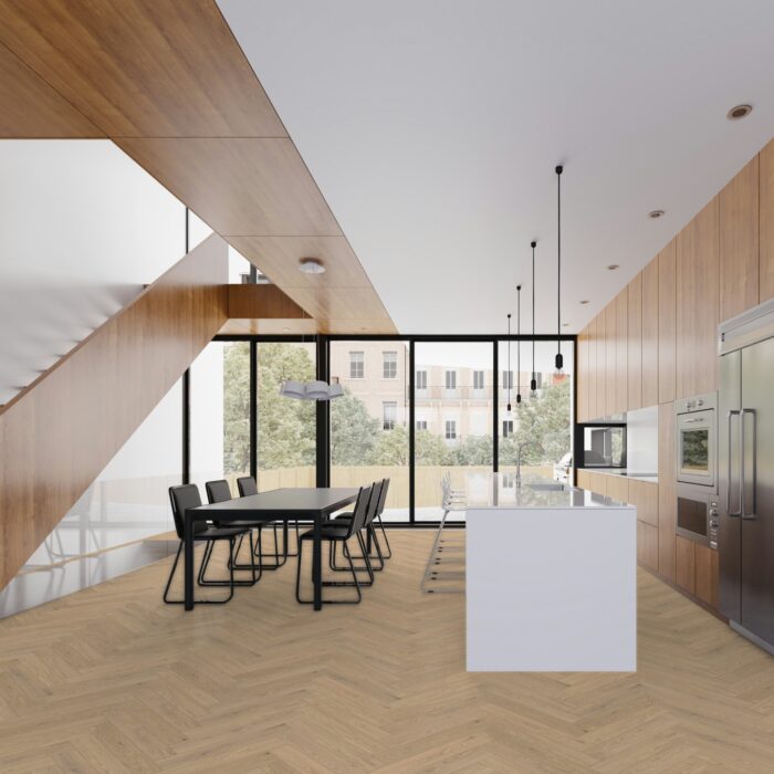 Engineered Wood Flooring Trendtime 3 Living Plus Herringbone, Dub Bardolino biely matný lak M4V , 1748883 - Image 10