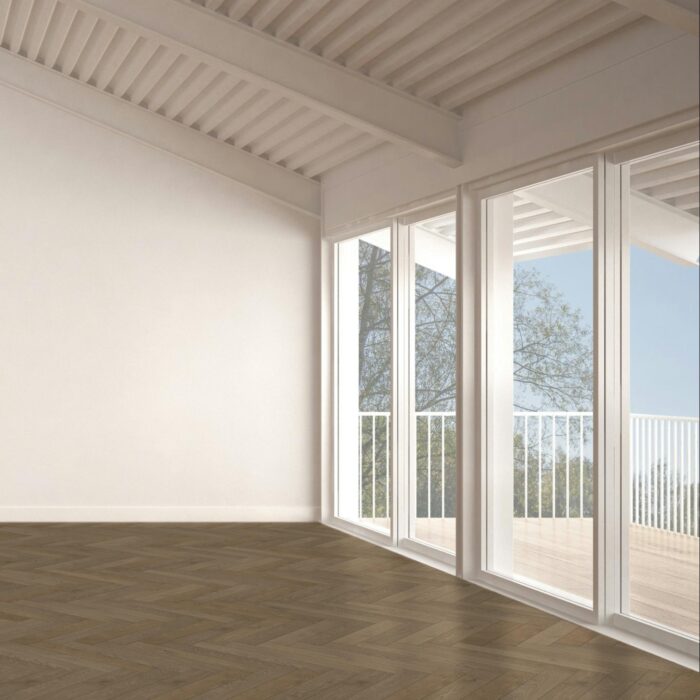 Engineered Wood Flooring Trendtime 3 Living Plus Herringbone, Dub Chalet sivý extra matný lak M4V , 1748885 - Image 4