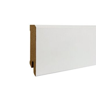 Lišta soklová SOLIDSTEP 60 hranatá MDF fólia Biela pretierateľná 60x15x2400 mm