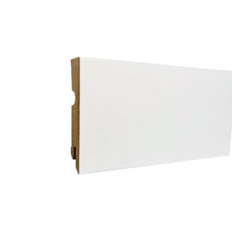 Lišta soklová SOLIDSTEP 80 hranatá MDF fólia Biela pretierateľná 80x14x2400 mm