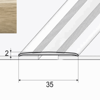 Prechodový profil a08 dub mocca 2