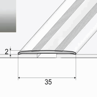 Prechodový profil a08 striebro 0