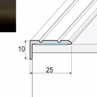 Schodový profil a31 bronz 2