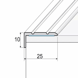Schodový profil a31 biela matná 2