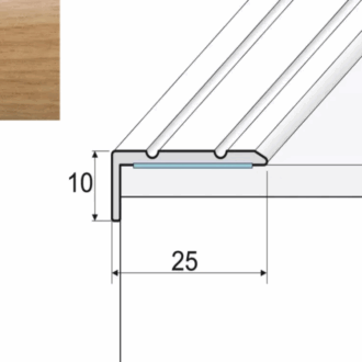 Schodový profil a31 buk jasný 2