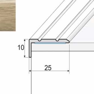 Schodový profil a31 dub mocca 2