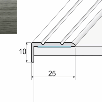 Schodový profil a31 dub topaz 2