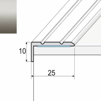 Schodový profil a31 inox 2
