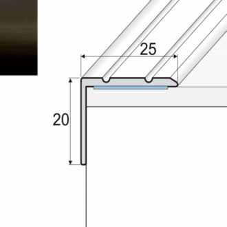 Schodový profil a36 bronz 0