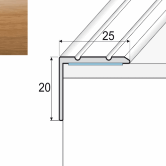 Schodový profil a36 buk 2