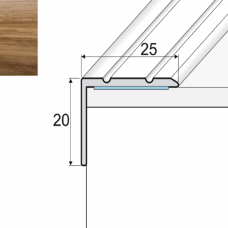 Schodový profil a36 dub 0