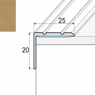Schodový profil a36 dub oslo 2