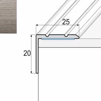 Schodový profil a36 dub tabacco 0