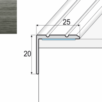 Schodový profil a36 dub topaz 0