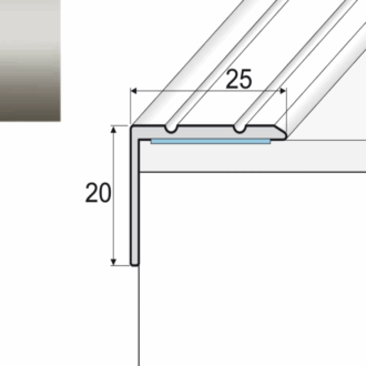 Schodový profil a36 inox 2