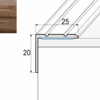 Schodový profil a36 merbau 2