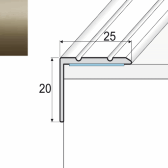 Schodový profil a36 šampaň 0