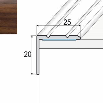 Schodový profil a36 teak indický 0