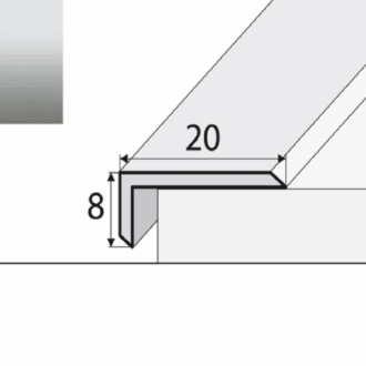 Schodový profil a46 striebro 2
