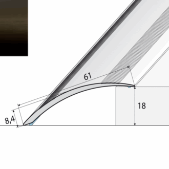 Prechodový profil a49 bronz 2m