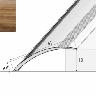 Prechodový profil a49 dub 2m