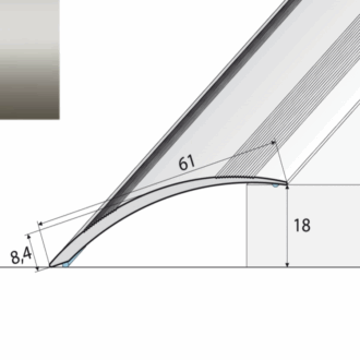 Prechodový profil a49 inox 2m