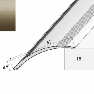 Prechodový profil a49 šampaň 2m