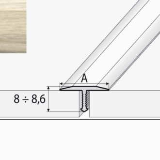 Prechodový profil impresja a55 dub bielený 2