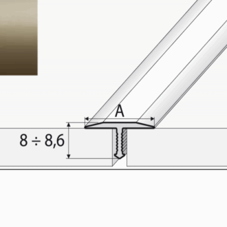 Prechodový profil impresja a55 šampaň 2