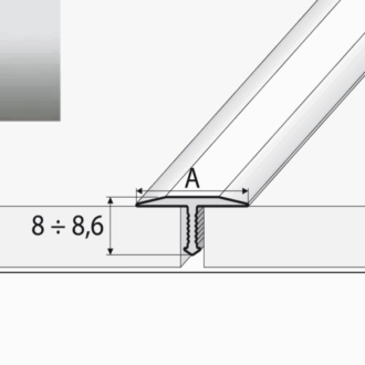 Prechodový profil impresja a55 striebro 2
