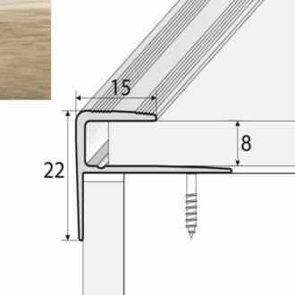 Schodový profil a60 dub mocca 2