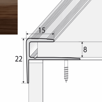 Schodový profil a60 frézia 2