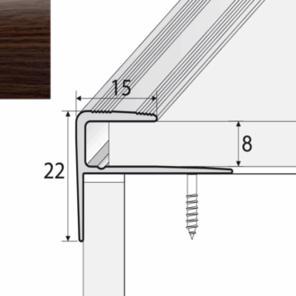 Schodový profil a60 gaštan japonský 2