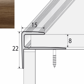 Schodový profil a60 orech chile 2