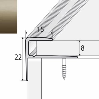Schodový profil a60 šampaň 2