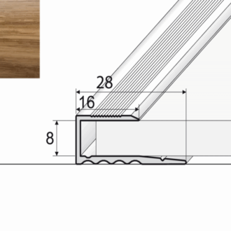Ukončovací profil a63 dub 2