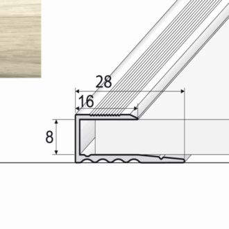 Ukončovací profil a63 dub bielený 2