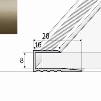 Ukončovací profil a63 šampaň 2