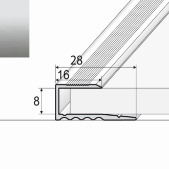 Ukončovací profil a63 striebro 2