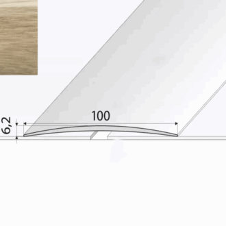 Prechodový profil a72 dub mocca 2m