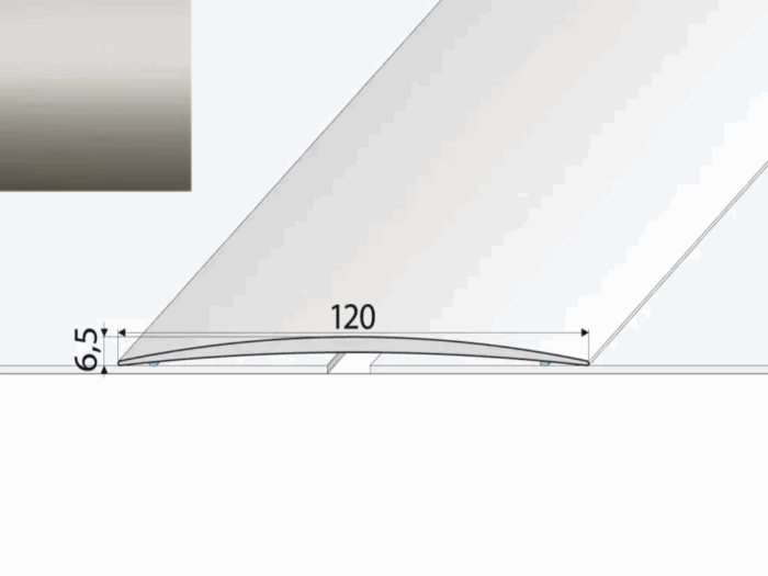 Prechodový profil a73 inox 1m - DOMAT Interiéry