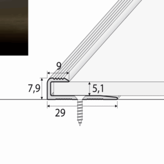 Ukončovací profil c63 bronz 2