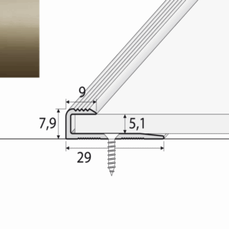 Ukončovací profil c63 šampaň 2