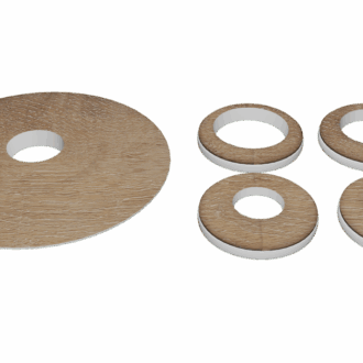 Radiátorová rozeta d003 15-18-22 mm